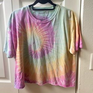 Pastel tie dye crop top
